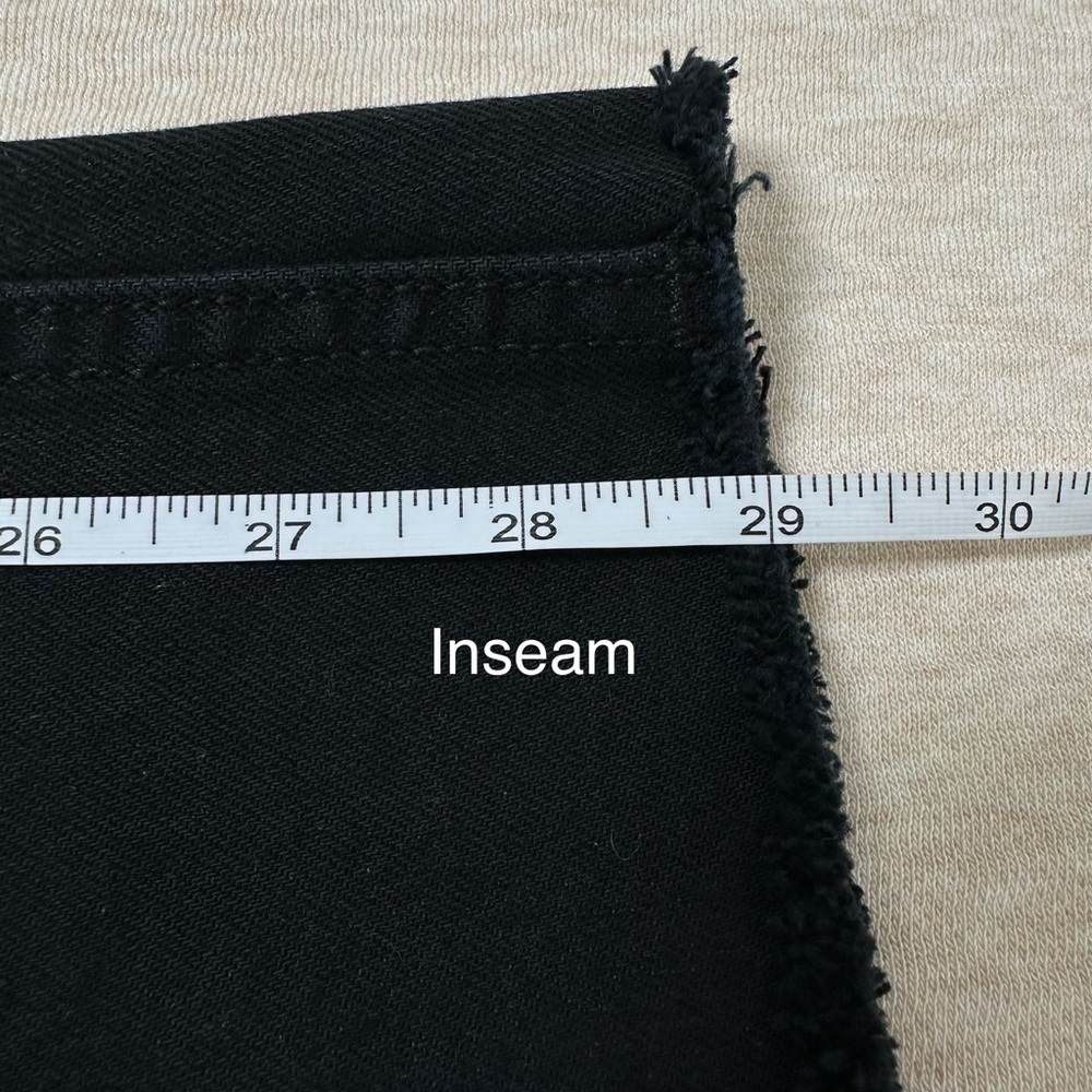 Zara Women’s Black Cotton The Marine Straight High Rise Wide-Leg Jeans Size 2 - Picture 7 of 9